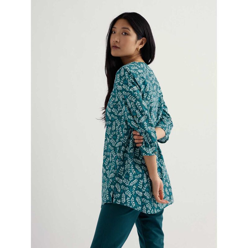 Seasalt Cornwall Op Art Tunic - Indigo Leaf Dark Wreckage image number 1